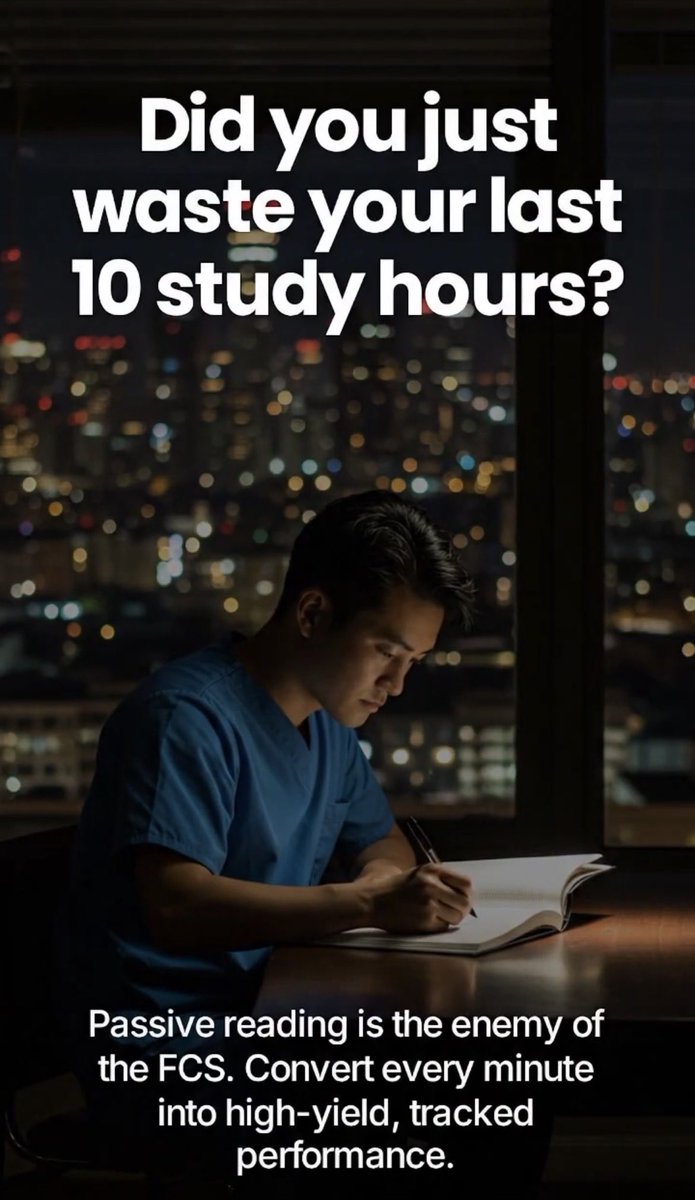 MasterTheFCS's tweet image. Did those hours actually move the needle, or just feel productive?

Get CMSA-aligned, high-yield questions, clear explanations, and flashcards.

10 questions a day.

Prepare smarter for FCS Primary &amp;amp; Intermediate.

#FCSPrimary #FCSIntermediate #MasterTheFCS #Surgery #CMSA