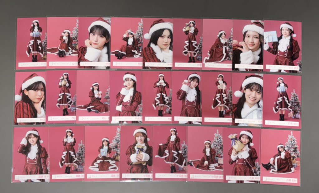 mintsendai's tweet image. 【　#櫻坂46 生写真　】

・2025年 サンタ衣装

多数入荷いたしました！🌸

1枚目の画像は全てコンプになります！💪

#櫻坂46_TGUT #そこ曲がったら櫻坂 #森田ひかる #山﨑天 #藤吉夏鈴 #田村保乃 #守屋麗奈 #山下瞳月 #村井優 #的野美青 #谷口愛季 #村山美羽 #山川宇衣 #松本和子 #仙台PARCO