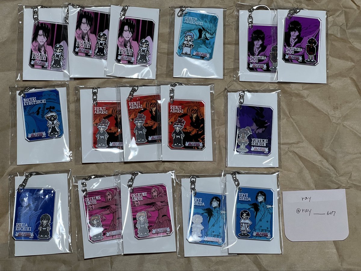 ブリーチ原画展アクリルキーホルダーコンプリートセット グッズ