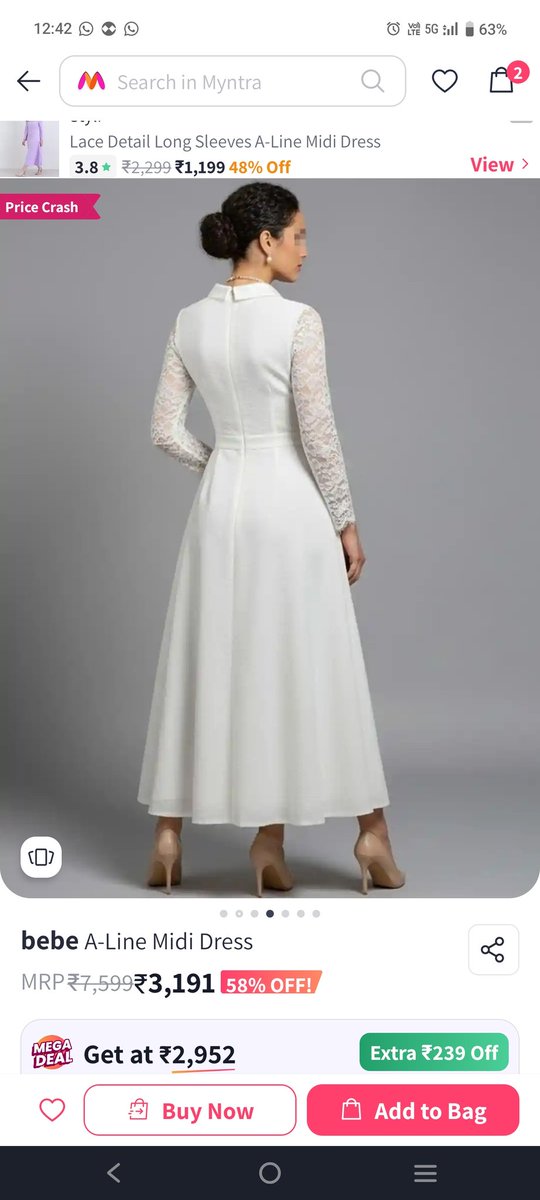 rinavbhatt's tweet photo. A three legged woman spotted wearing bebe brand dress on @myntra @MyntraSupport . AI is fine but where is the trust and authenticity at product level? Also, if the brand team is uploading this pic without any checks, someone deserving is still looking for a job. 

#brands #AIOuch https://t.co/J6f25k8pWg