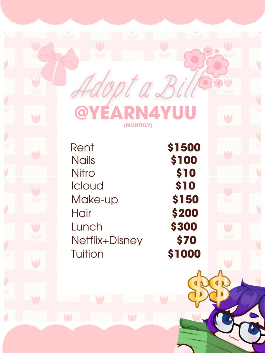 yearn4yuu's tweet image. adopt a bill !!! pay off my stuff &amp;lt;3