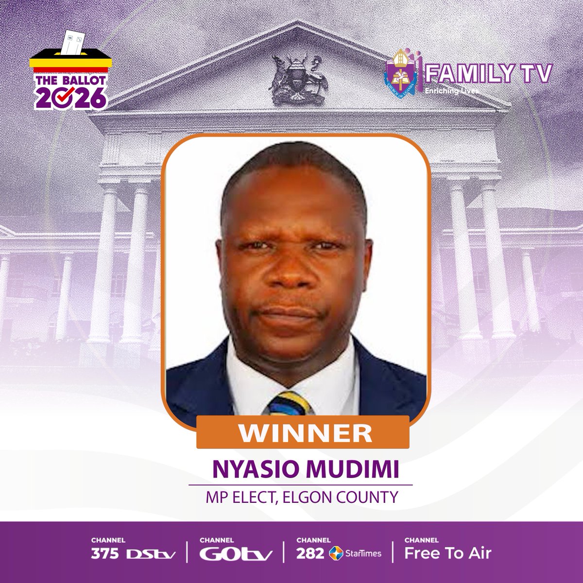 coufamilytv's tweet image. Official results: Nyasio Mudimi, Patrick Kiconco, and Prof. Ephraim Kamuntu (NRM) declared winners in the 2026 elections. 
#theballot2026 #UgandaDecides #UgandaElection