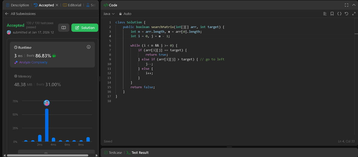 HemantGola66481's tweet photo. 🚀 Day 3/30 – DSA Challenge
Solved 2D Array Advanced Problems ✅
Worked on matrix logic, traversal &amp; optimization 🧠
Code uploaded on GitHub 💻
#DSA #CodingLife #30DaysOfDSA #Java #2DArray #Matrix
👉 https://t.co/Xtm1vkFGCf https://t.co/MfUE5LQoDf