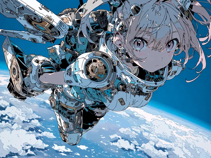#晴天アポカリプス イカロス: 高高度超音速飛行レースに挑むシンカロン(Think alone, 汎用人型アンドロイド)の総称 世界が終わる前,人類はイカロスたちのレースに熱中した.コントレイルを残し,ただスピードのみを求める彼らに,どこか神聖さを感じながら. そして彼らの多くは 空の彼方に消えた.