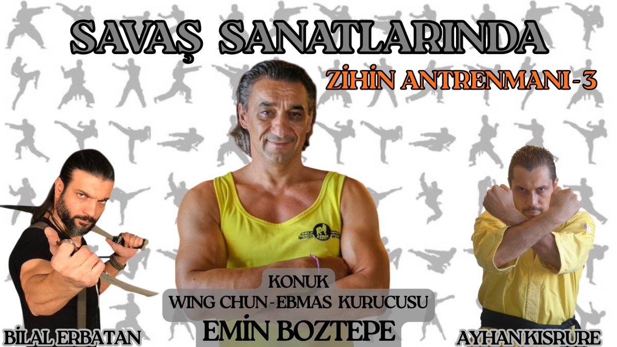 EMİN BOZTEPE İLE SAVAŞ SANATLARINDA ZİHİN ANTRENMANI. 📷Program konuğu Ebmas kurucusu ve Wıng Chun'un Dünyaca ünlü ismi      Emin Boztepe .   18,OCAK,2026 PAZAR SAAT 18:00https://www.youtube.com/live/j0lqFTjTNdY?si=gcwOF1IeCiWUJMWG <a href="/YouTube/">YouTube</a> aracılığıyla
