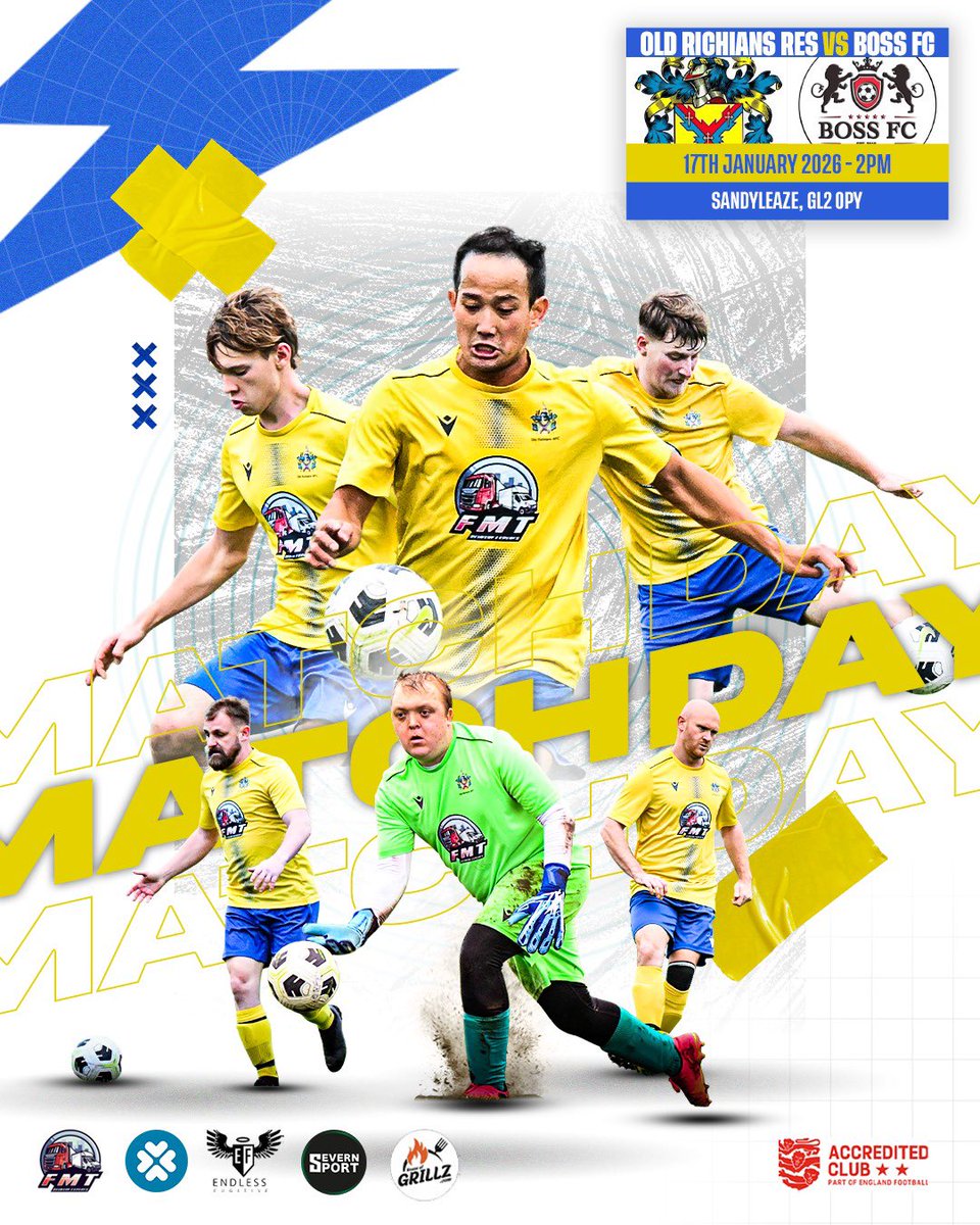 Oldrichiansafc's tweet image. Todays fixtures:

1st team: 
🏆@Stroud_League Div 1
🆚@ShortwoodUtdFC 
🏟️Meadowbank, GL6 0SJ 
⏰14:00

Reserves: 
🏆Fred Gardiner Shield
🆚@BossFC2016 
🏟️Old Richians RFC, GL2 0PY
⏰14:00

🟡🔵

@SevernSport @AdelfosUK @endlessfugitive @_houseofgrillz