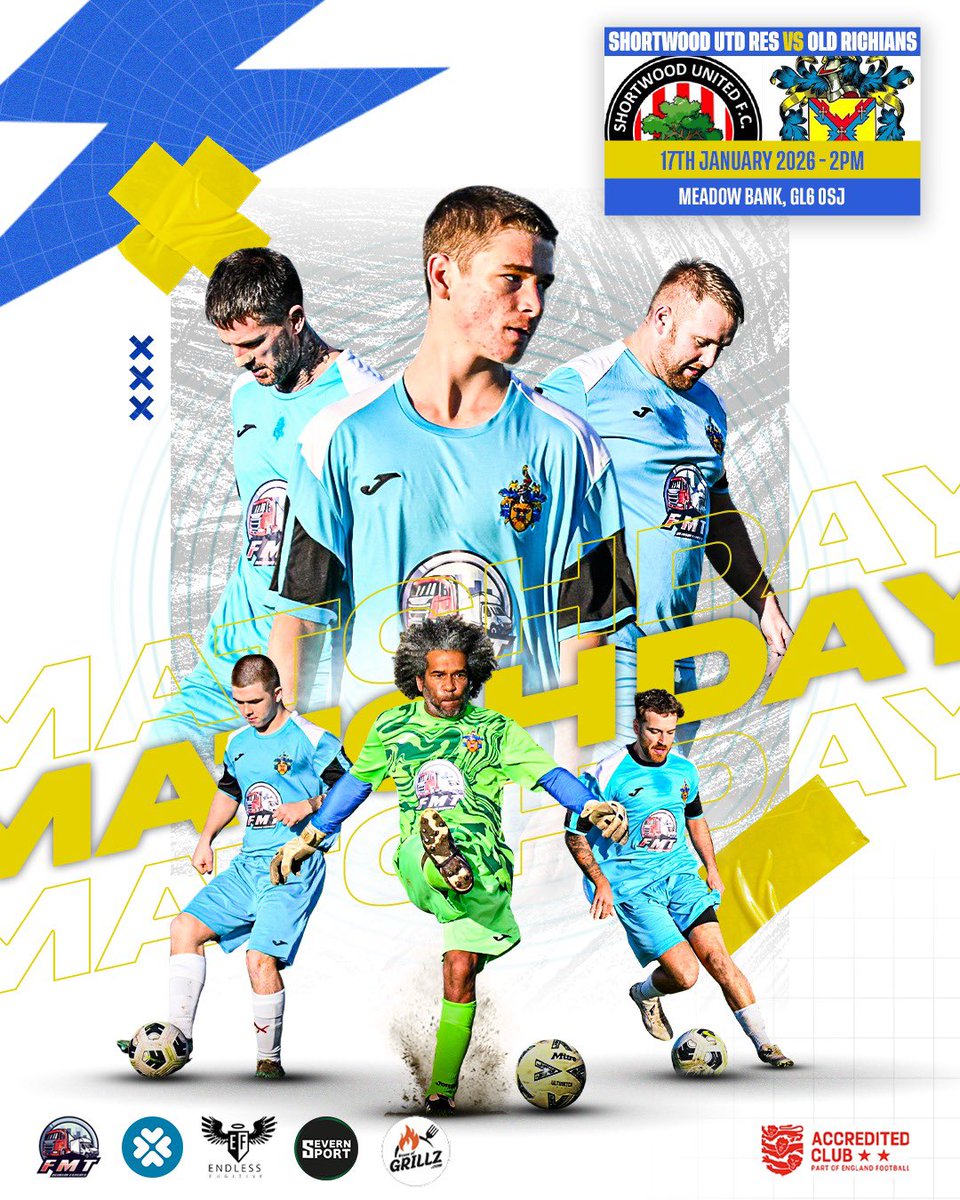 Oldrichiansafc's tweet image. Todays fixtures:

1st team: 
🏆@Stroud_League Div 1
🆚@ShortwoodUtdFC 
🏟️Meadowbank, GL6 0SJ 
⏰14:00

Reserves: 
🏆Fred Gardiner Shield
🆚@BossFC2016 
🏟️Old Richians RFC, GL2 0PY
⏰14:00

🟡🔵

@SevernSport @AdelfosUK @endlessfugitive @_houseofgrillz