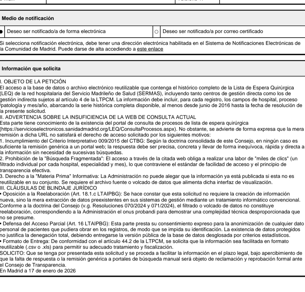 ciudadano_o2's tweet image. TRANSPARENCIA | Listas de espera Madrid 

¿Por qué Sanidad no publica en el portal de datos abiertos los dataset completos (mes a mes) de las 4 listas de espera hospitalarias y  obligan a la gente a hacer scrapping sobre la web de consultas?

‼️Hay que cambiar eso ya📃👇