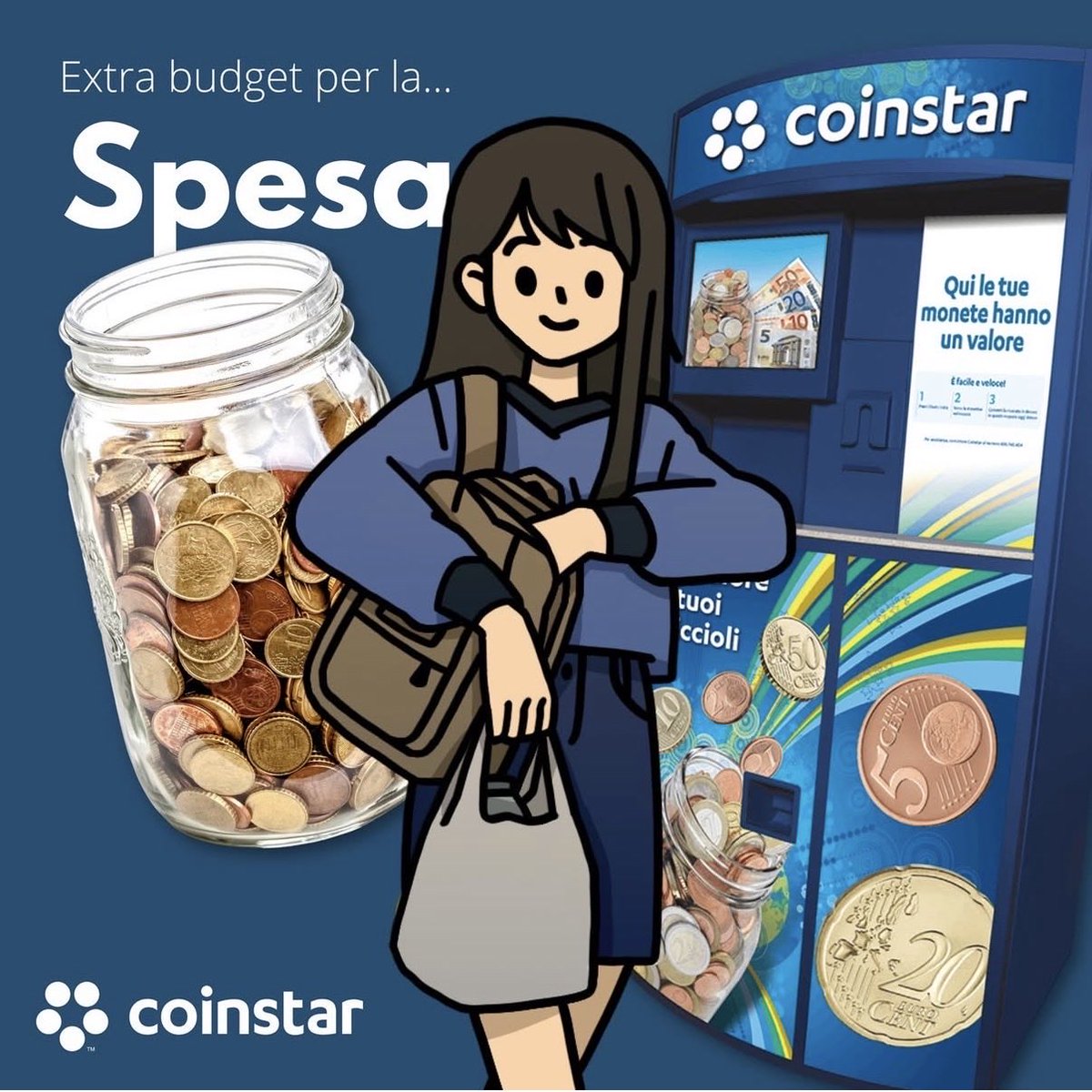 CoinstarIT's tweet photo. Non lasciarle ferme.
Le tue monete possono diventare extra budget per la spesa.
Scoprilo con Coinstar.

#Coinstar #ExtraBudget #SpesaIntelligente #Monete #Risparmio https://t.co/oS4BhFudYt