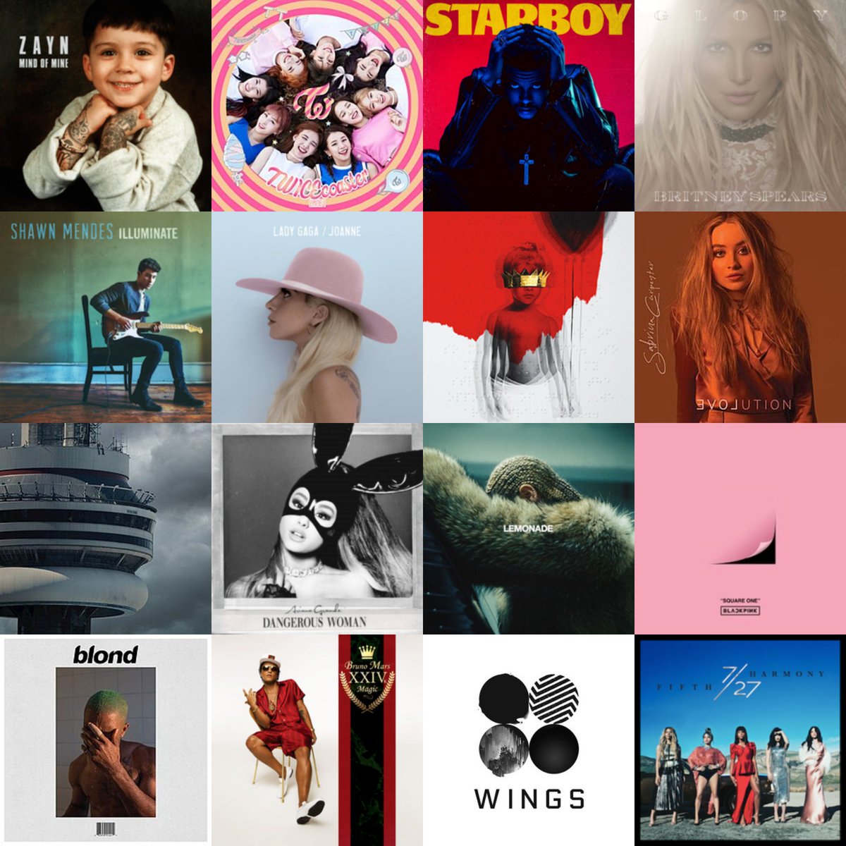 AboutMusicYT's tweet image. Albums that were released in 2016: