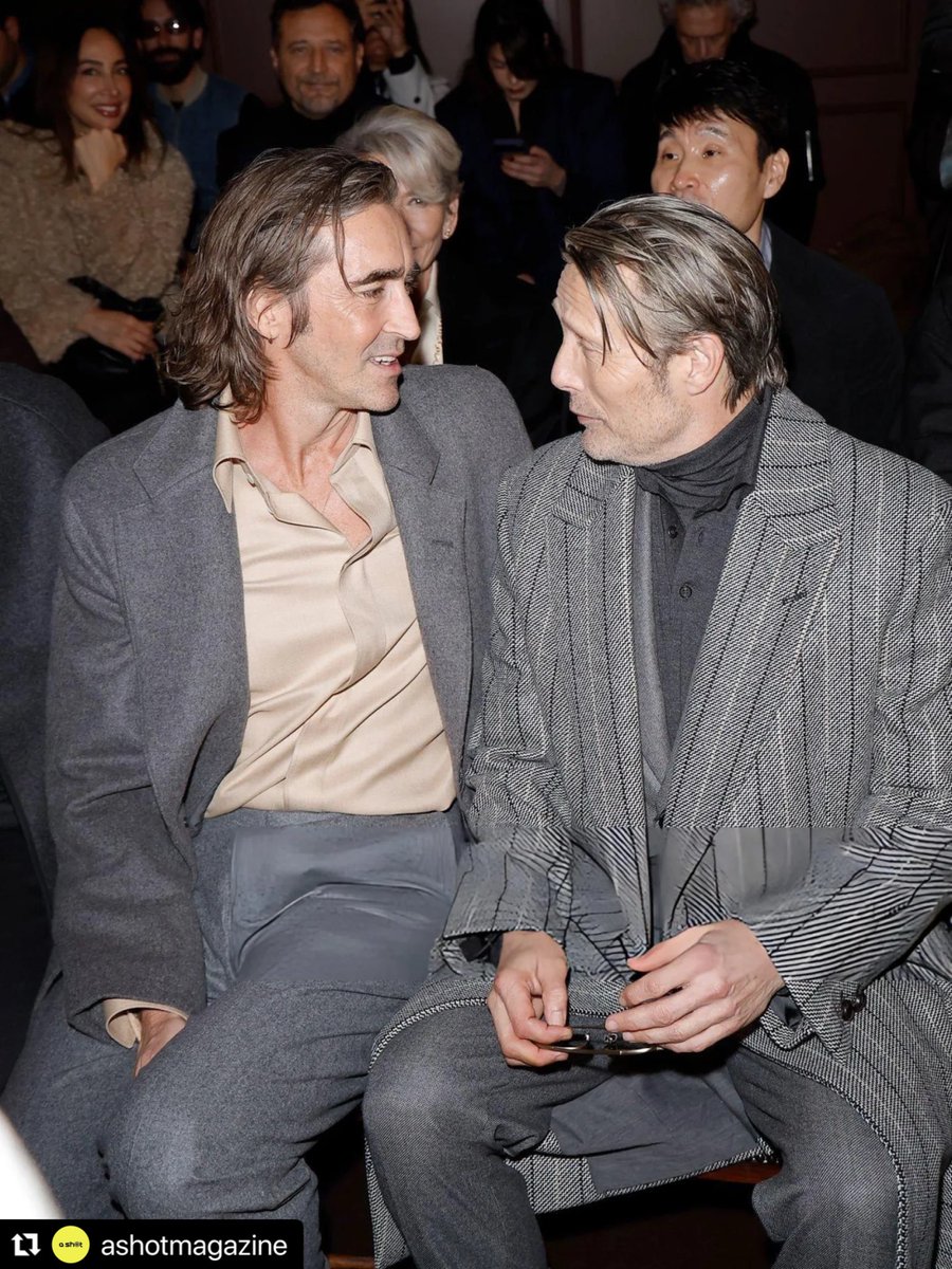 leepaceitaly1's tweet photo. #Repost @ashotmagazine via Instagram 

Lee Pace and Mads Mikkelsen at the Zegna Men's Fall/Winter 2026 fashion show.

#leepace #MadsMikkelsen #MilanFashionWeek https://t.co/SDKvWq0zgc