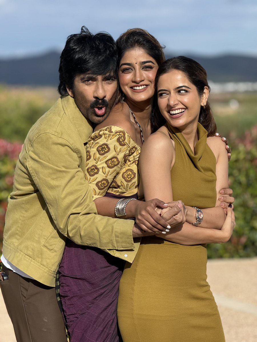 AshikaRanganath's tweet photo. The fun and entertainment we had off screen is exactly what you’re seeing on screen today — a full laugh ride in theatres 🥳 
After a long time, stepping into a fun, light-hearted comedy genre felt amazing🤍
Grateful for all the love for #bharathamahasayulakuwignyapthi 🫶🏻 https://t.co/us36aTYYU2