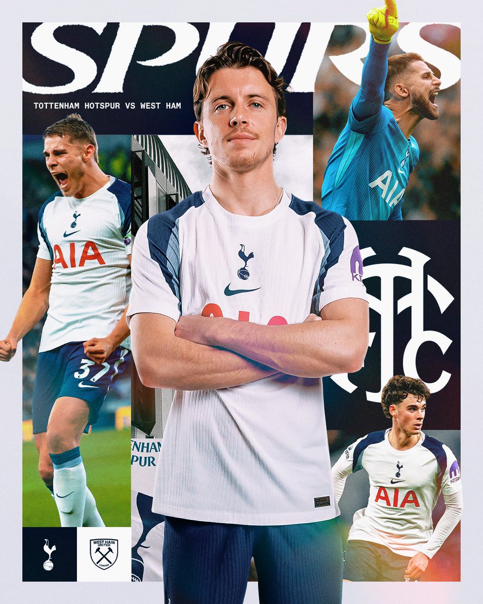 SpursOfficial's tweet image. MATCHDAY ✊

🆚 West Ham
🏟️ @SpursStadium
🏆 @PremierLeague
⏰ 3pm GMT