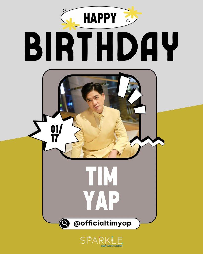 Sparkle_GMA's tweet photo. Happy Birthday, Tim Yap 🎉 Wishing you another year of success, style, and standout moments.
#TimYap https://t.co/EwFOzBhyBy