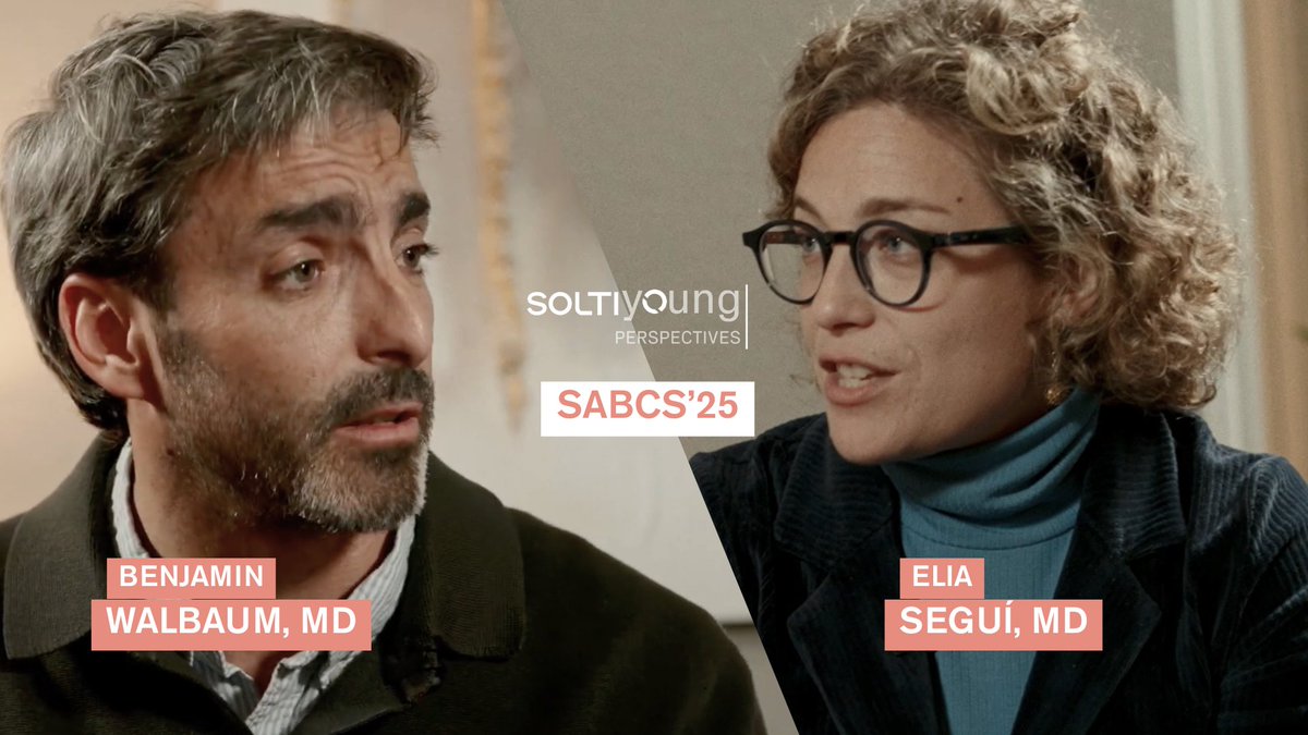 _SOLTI's tweet photo. Insights, debates, and practical takeaways, brought to you by SOLTI Young Perspectives! 🎬

Today, Elia Seguí (@elia_segui), MD  (Dana-Farber Cancer Institute, 4CB) and Benjamin Walbaum (@benjiwal), MD (Hospital Clínico Universidad Católica de Chile) engage in an insightful discussion on luminal breast cancer treatment.

Don’t miss the full conversation 🔗 https://t.co/22Lhkeanrt 

This project is supported by a grant from Daiichi-Sankyo Europe GmbH

#beSOLTI #SYPerspectives #SABCS25 #breastcancer