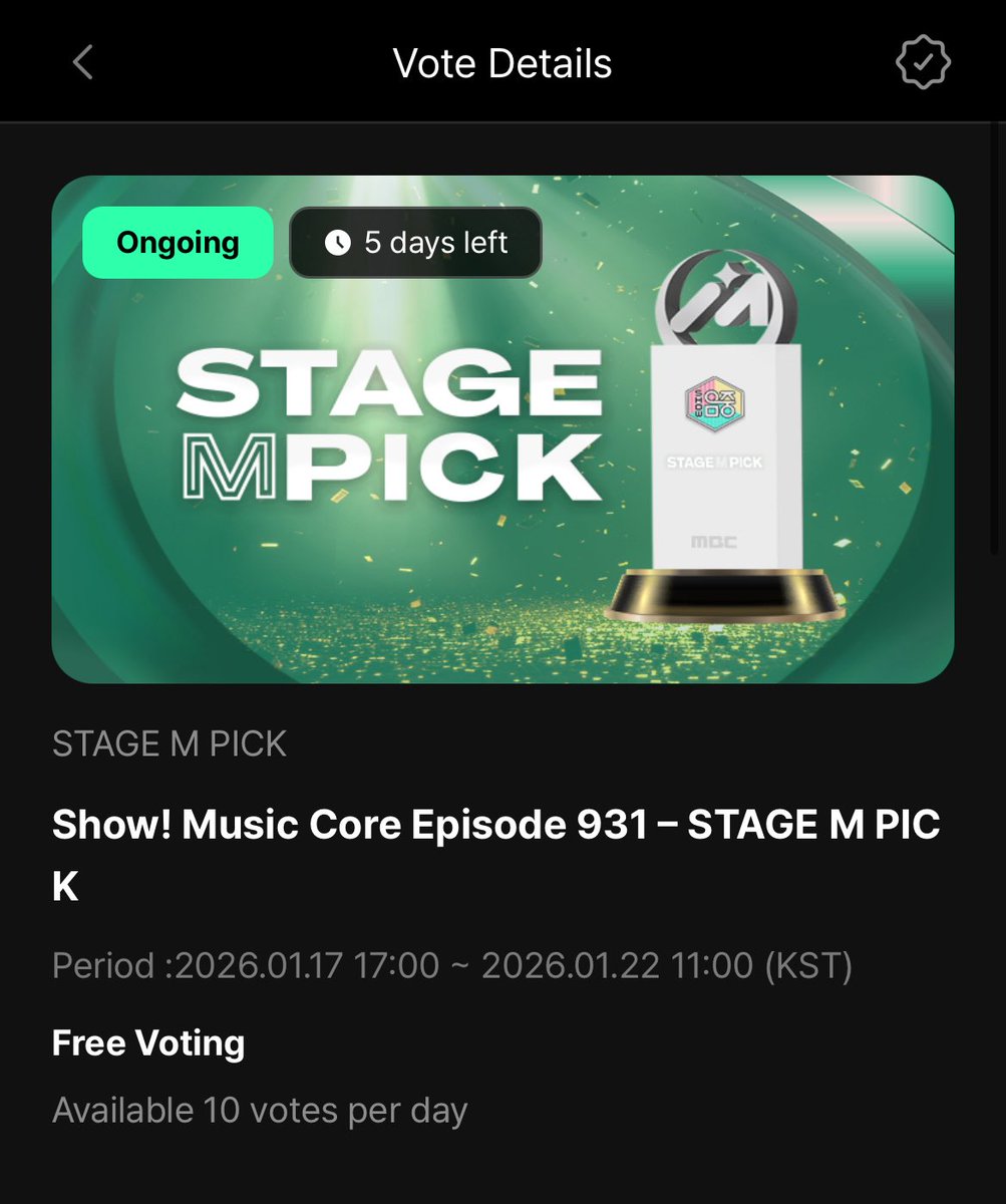 allfor17voting's tweet image. [𝗠𝗨𝗡𝗜𝗩𝗘𝗥𝗦𝗘 - 𝗠𝗨𝗦𝗜𝗖 𝗖𝗢𝗥𝗘 𝗦𝗧𝗔𝗚𝗘 𝗠 𝗣𝗜𝗖𝗞 𝗢𝗣𝗘𝗡] 

CARATs, cast your votes for DxS on Muniverse app! 

🗓️: ~ 01.22 , Thu, 11 AM KST
🗳️: up to 10 votes per account per day
🎯: TOP 1
🏆: Stage M PICK Trophy 
🔗: muniverse.io/votehome 
📌: No collection…