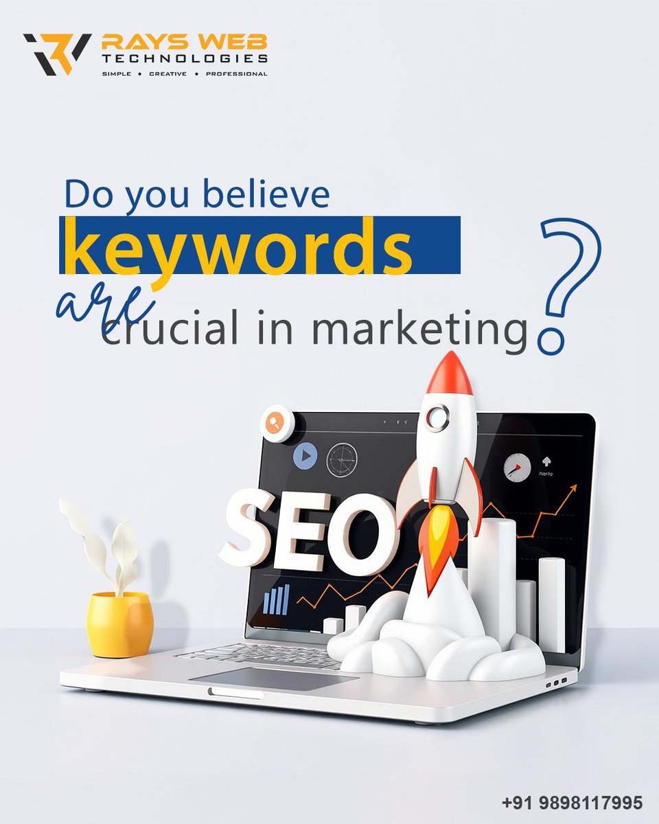 RaysWebTechno's tweet photo. 📌 Do you believe #keywords are crucial in #Marketing?

They unlock visibility, understanding, and connection — that’s why we never underestimate their power. Want to improve your keyword approach?

Rays Web Technologies help you navigate the online world with the right words. 💡 https://t.co/xkTWG1HJfx
