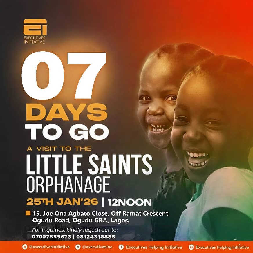 🚨 7 DAYS TO GO 🚨

Small giving. Big difference. Real smiles.
Let’s show these children that they are seen, loved, and supported. 🧡

Donate now 👇
Account Number: 0470292139
Bank: GTBank
Account Name: EHI Monthly Celebration

For inquiries: 07087759673 | 08124318885