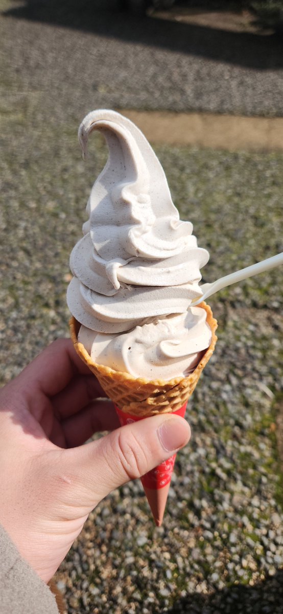 NovyyCat's tweet image. そばと黒豆のミックスなんやけど色にすぎやろおいしかったけどさ