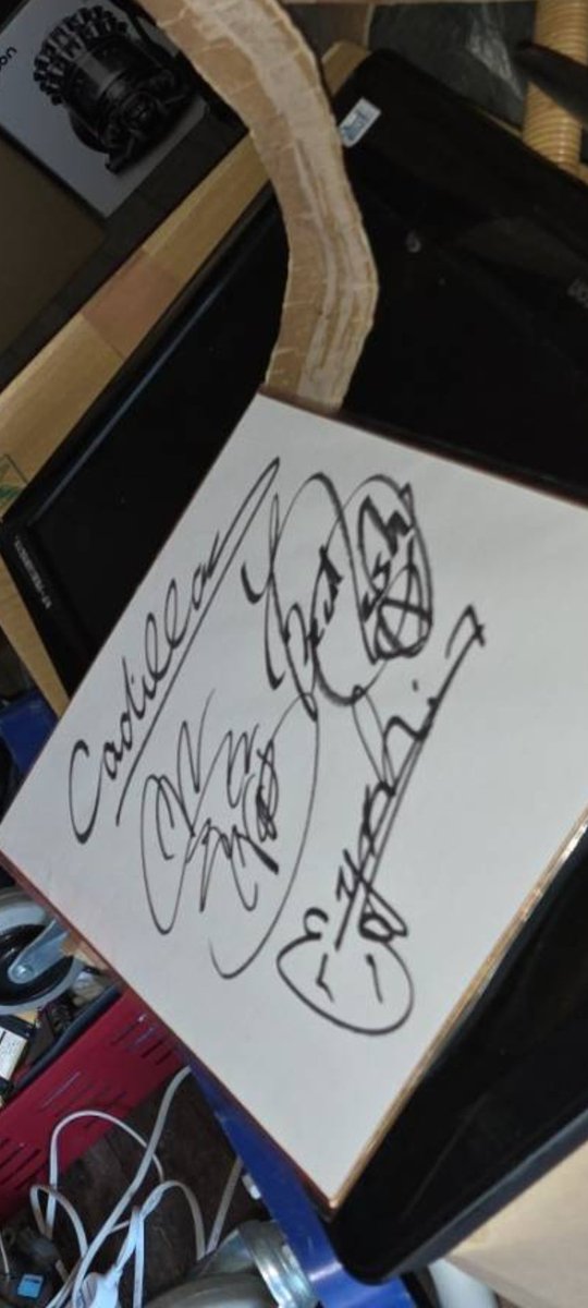 Rockabillyband Cadillac (Shizuoka) Sign色紙わざわざ持ってきてくれ