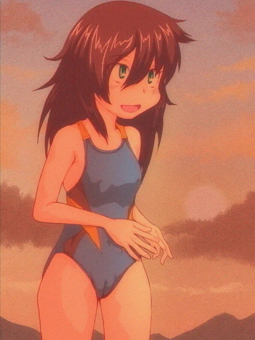 Tomoko is cute in different colored swimsuits too. #Watamote #TomokoKuroki #fanart