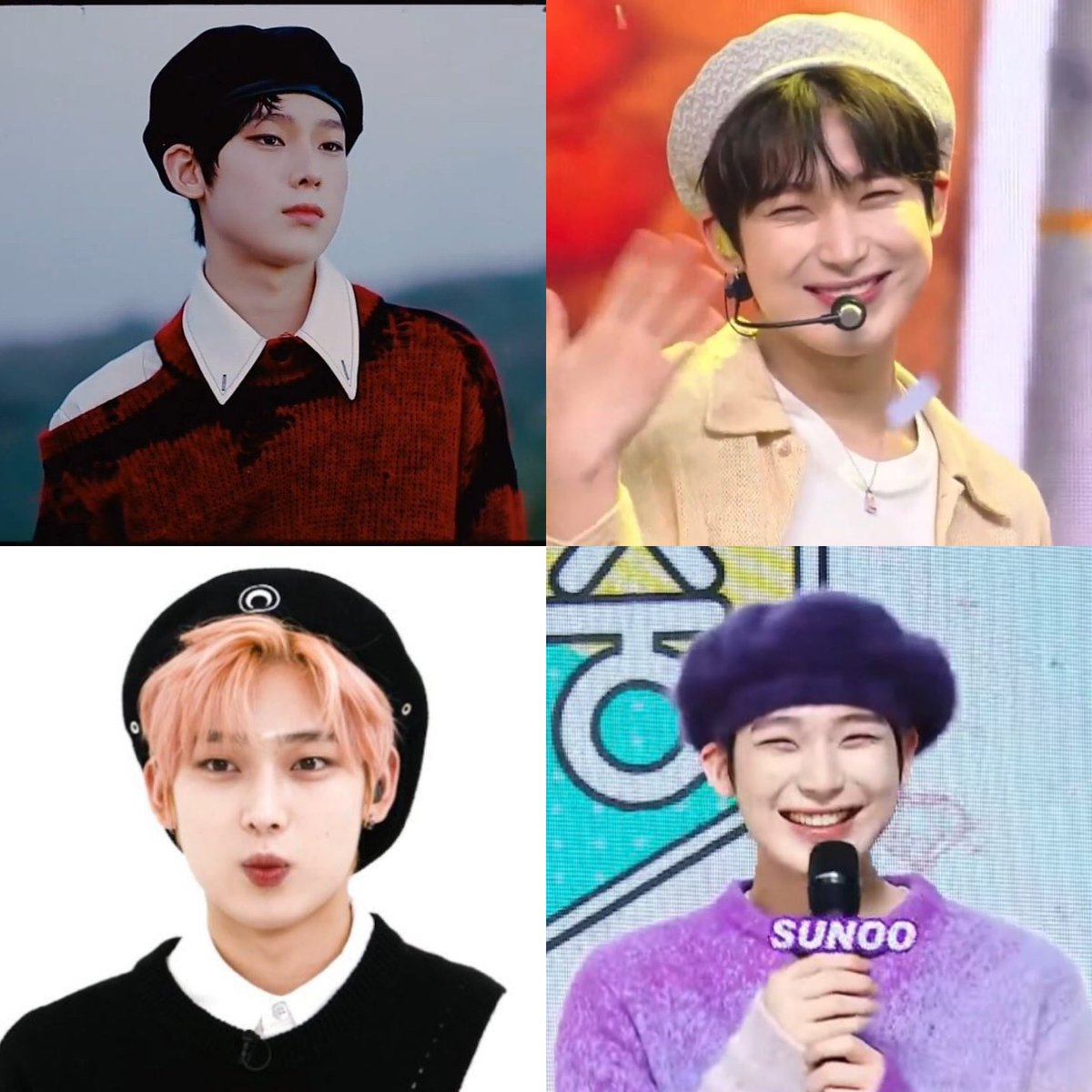 sunoohourly's tweet image. beret sunoo we love you