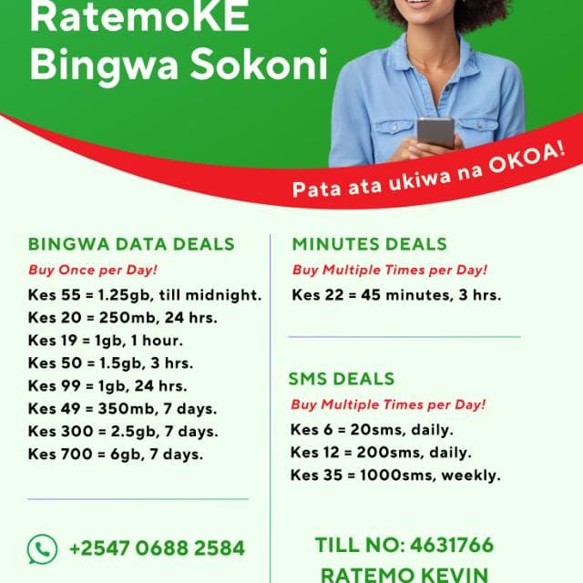 Ratemokevin1's tweet photo. @amerix Bingwa Sokoni Service Provider https://t.co/Xnd9ttiiHN
