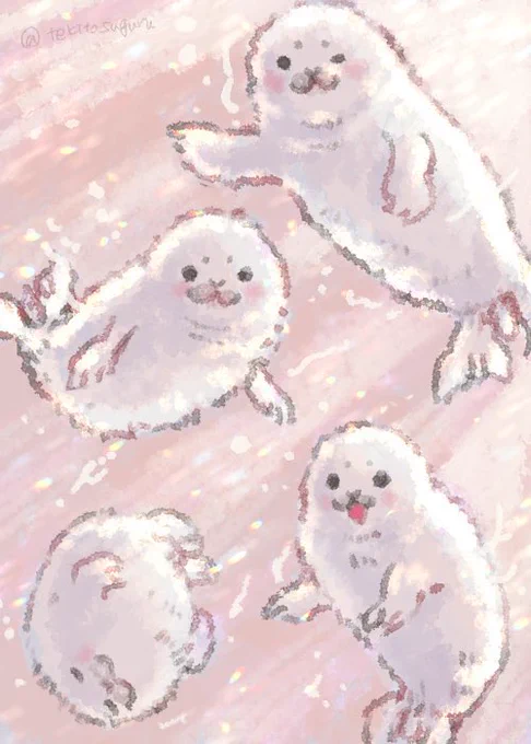 長い事ゆっくり休んでましたので、ぼちぼち絵描いていきます! 肩慣らしに描いて欲しい子が居たら教えてください とりあえずうみたまごと海響館レポは描こうかなと思ってます