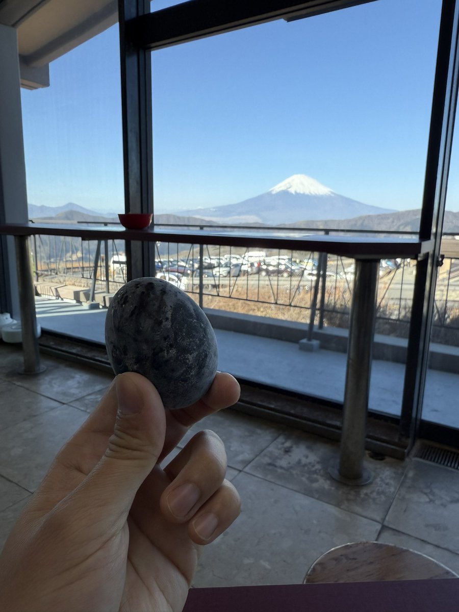黒たまごwith富士山🗻
