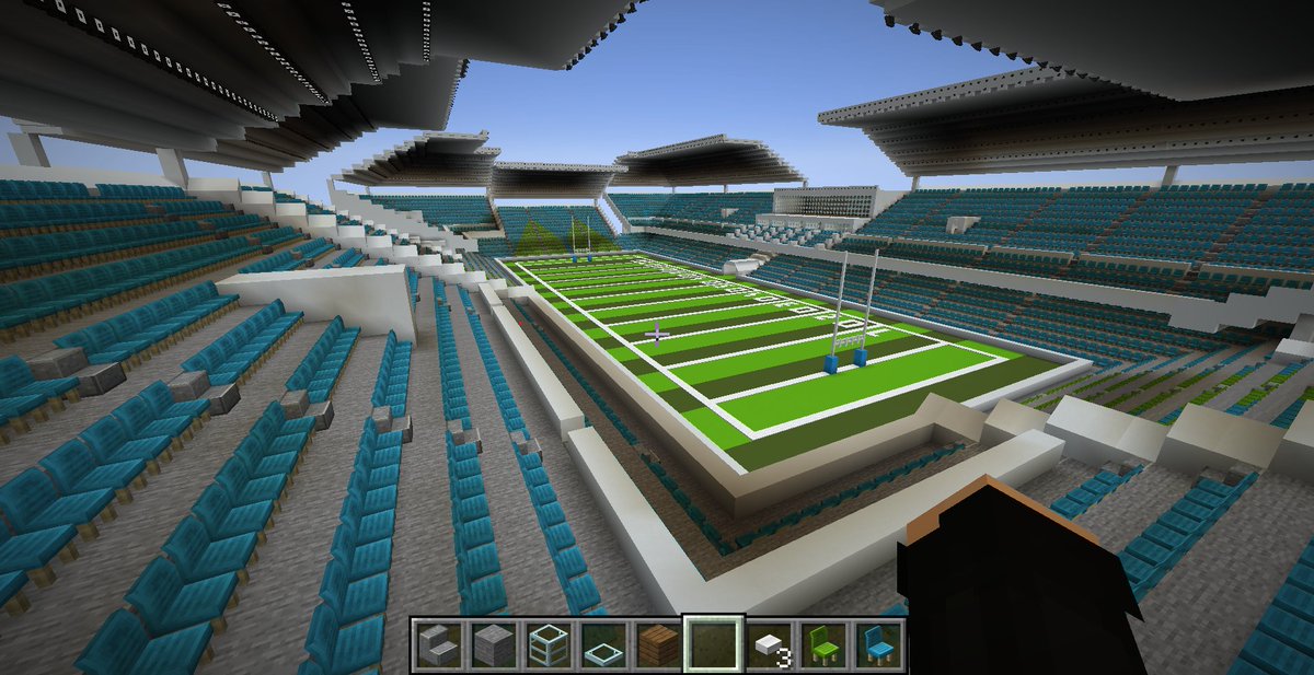 HowietheAussie's tweet photo. Minecraft stadium https://t.co/0vHlCxQMiV