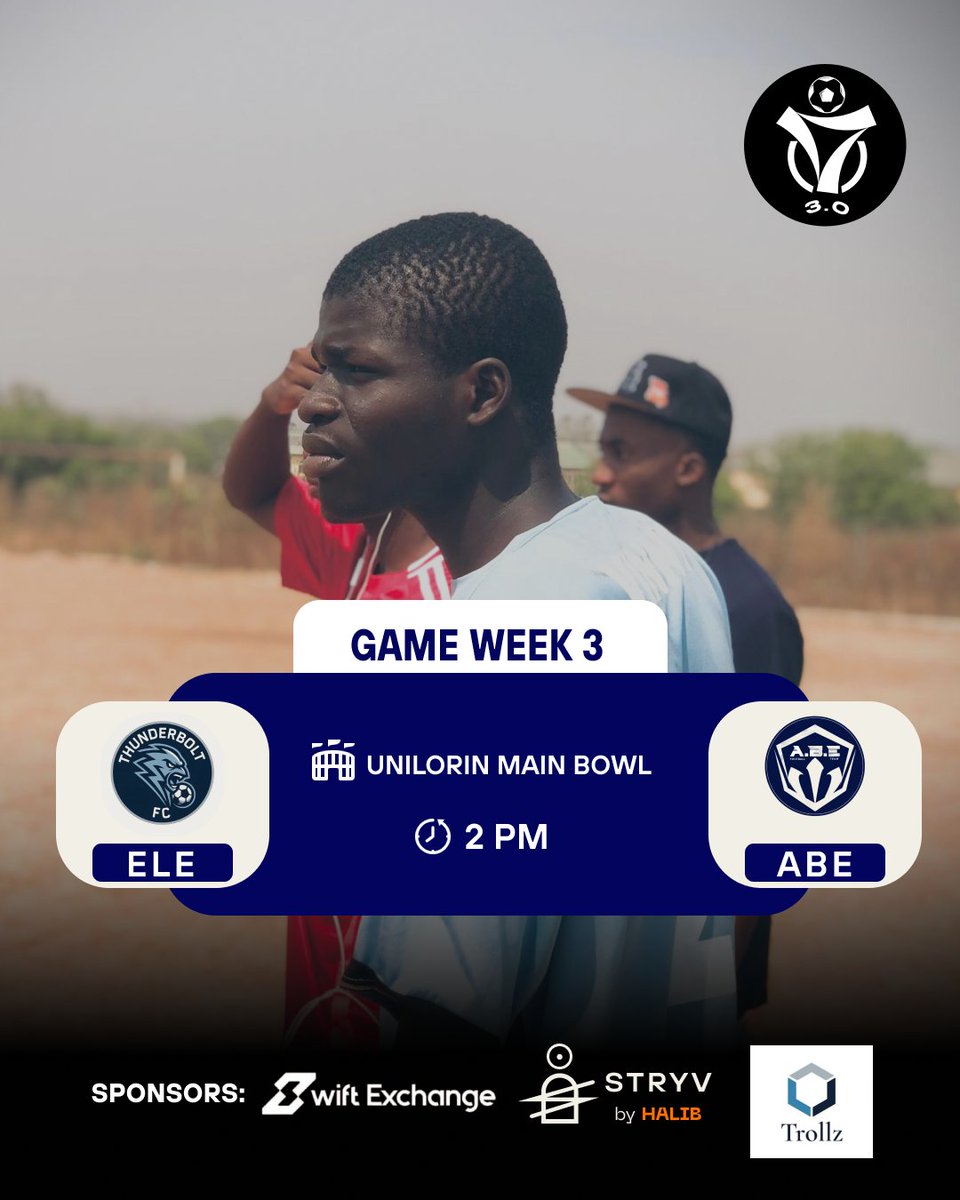 engine3_0's tweet image. Gameweek 3 Preview 
ABE 🆚 ELE
A real test to settle the score.
ABE come into this clash with two draws, while ELE are searching for redemption after two losses.
Who grabs their first win of the season?
Find out by 2PM ⏱️
#Engine3_0