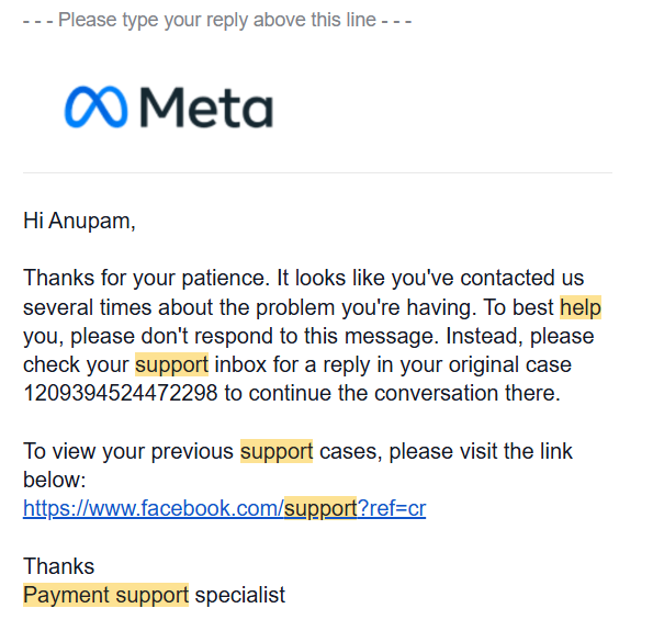 anupam006's tweet photo. @MetaforDevs @Meta Horrible support 

ur page is asking to raise support ticket for manual linking.

Raised Ticket, screenshot, video. 

"Hi Anupam,
It appears that your inquiry is related to something other than the payouts you receive for Audience Network publisher earnings." https://t.co/OXWl7ZBS7L