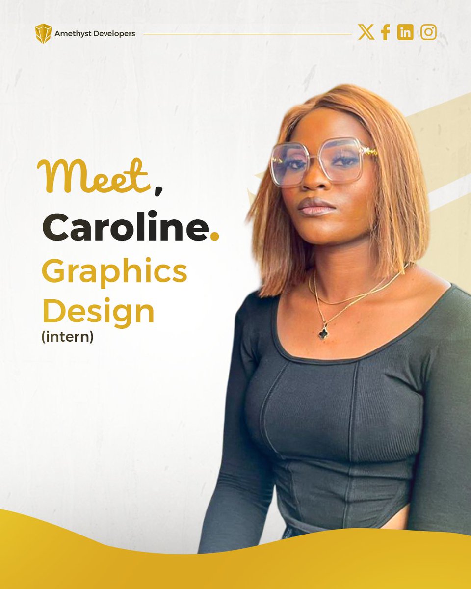 amethyst__devs's tweet image. Welcome! Caroline
Graphics Designer Intern at Amethyst Developers

#MeetOurTeam #GraphicDesign #AmethystDevelopers