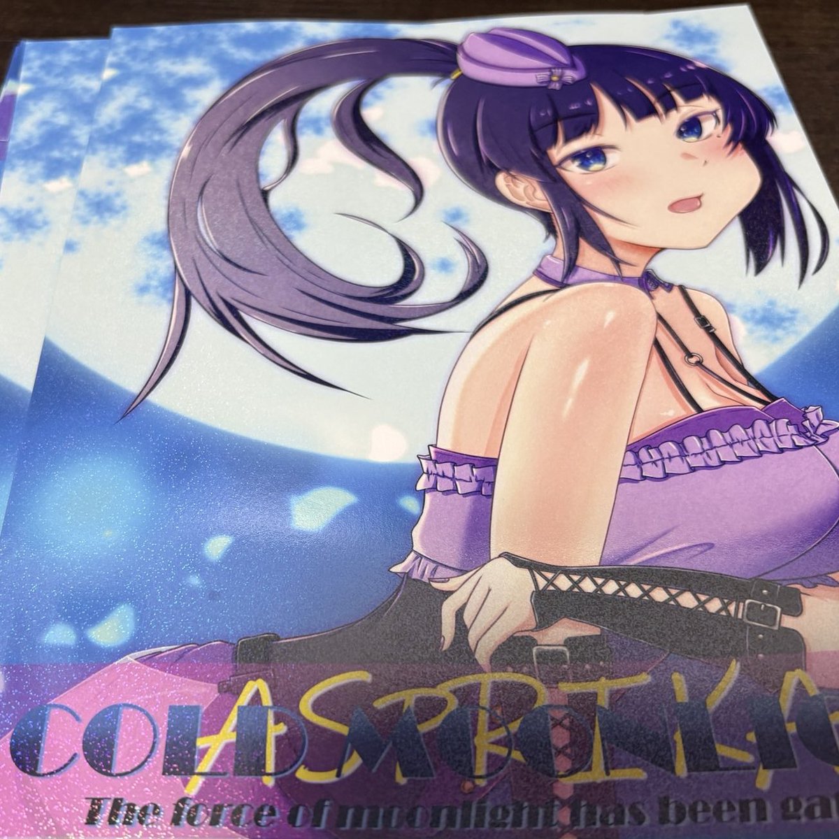 #C107 新刊のBOOTH通販開始です。
本文14ページ「富士葵」「天神子兎音」中心のフルカラーイラスト本です。

表紙にいつも通りホログラム、本文はいつもと違う紙、パールスノープラチナ紙を使ってるので全体にキラキラしています✨

是非手に取ってみてくださいね。

psalmsbymule.booth.pm/items/7886034