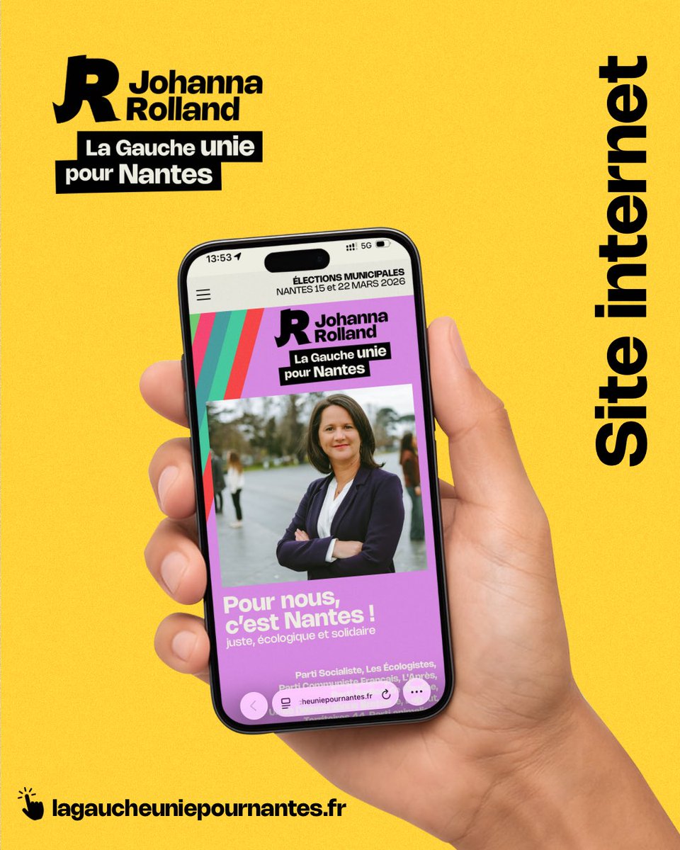 Le site internet de campagne de #LaGaucheUniePourNantes est en ligne. Vous y trouverez nos premières propositions, notre liste, vous pourrez rejoindre la campagne et la soutenir ! 
Retrouvez-le en bio et 👉 lagaucheuniepournantes.fr