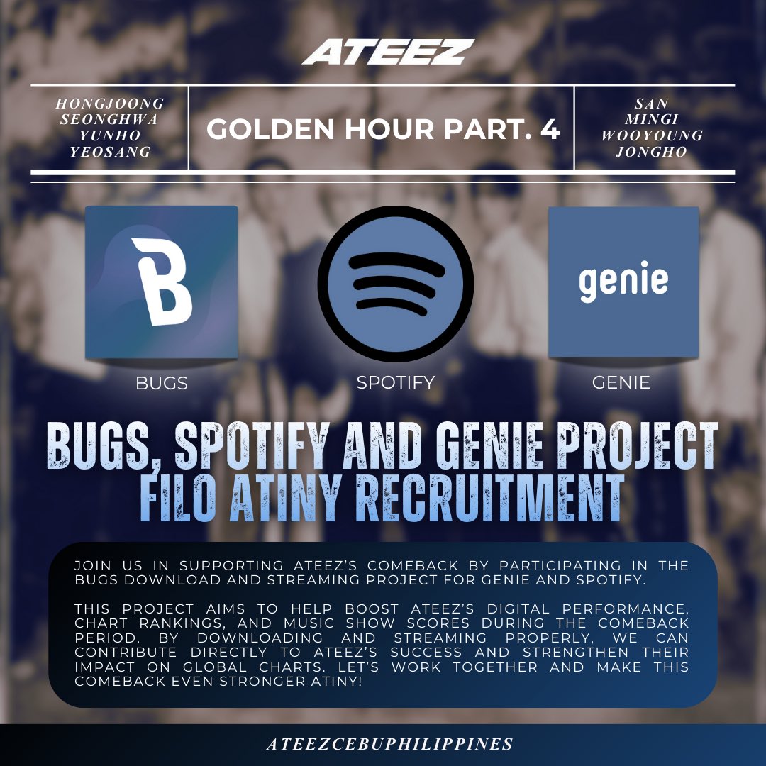 📣Call for Volunteers!

ATEEZ’s comeback is almost here, and we’re doing our best to prepare for it. To help support this comeback, we’re looking for FILOTINY volunteers to help with streaming and downloading.

If you’re willing to help, we’d love to have you on the team. Please