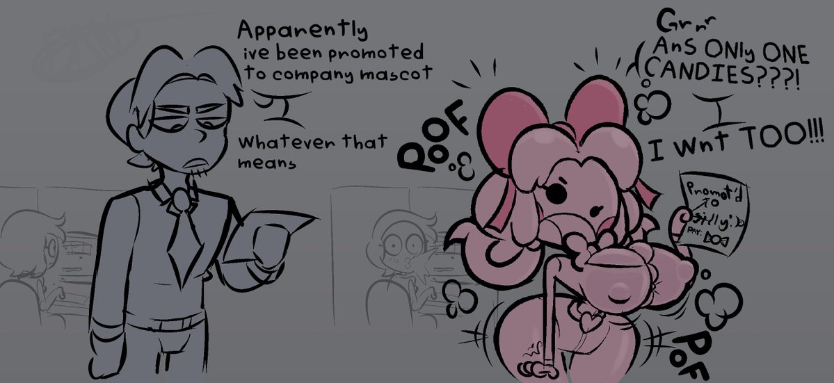 A change in position at work!
lotta stuff like this happen when you work at the magic tv remote company... pay is good atleast