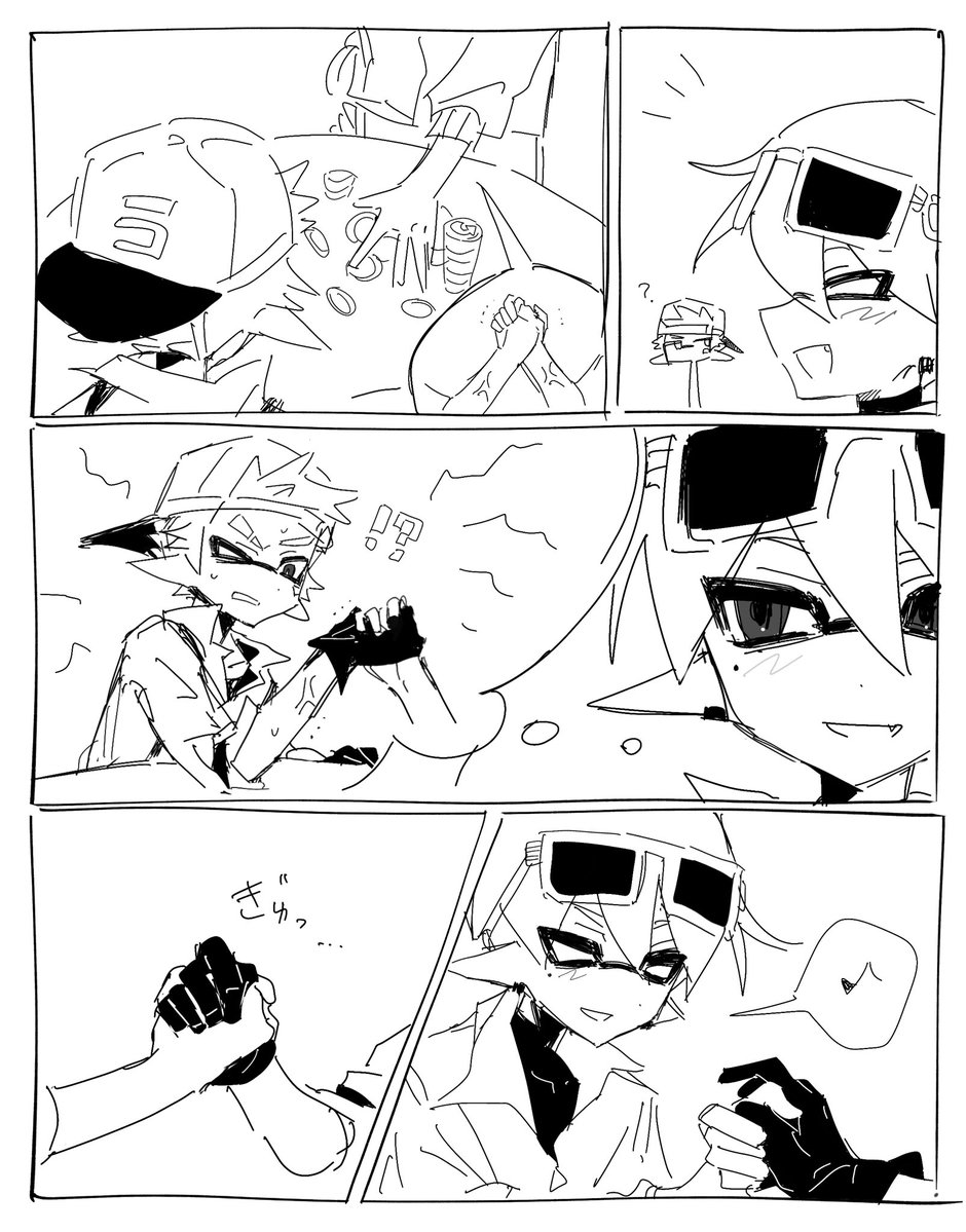 iln39_'s tweet image. 腕相撲？