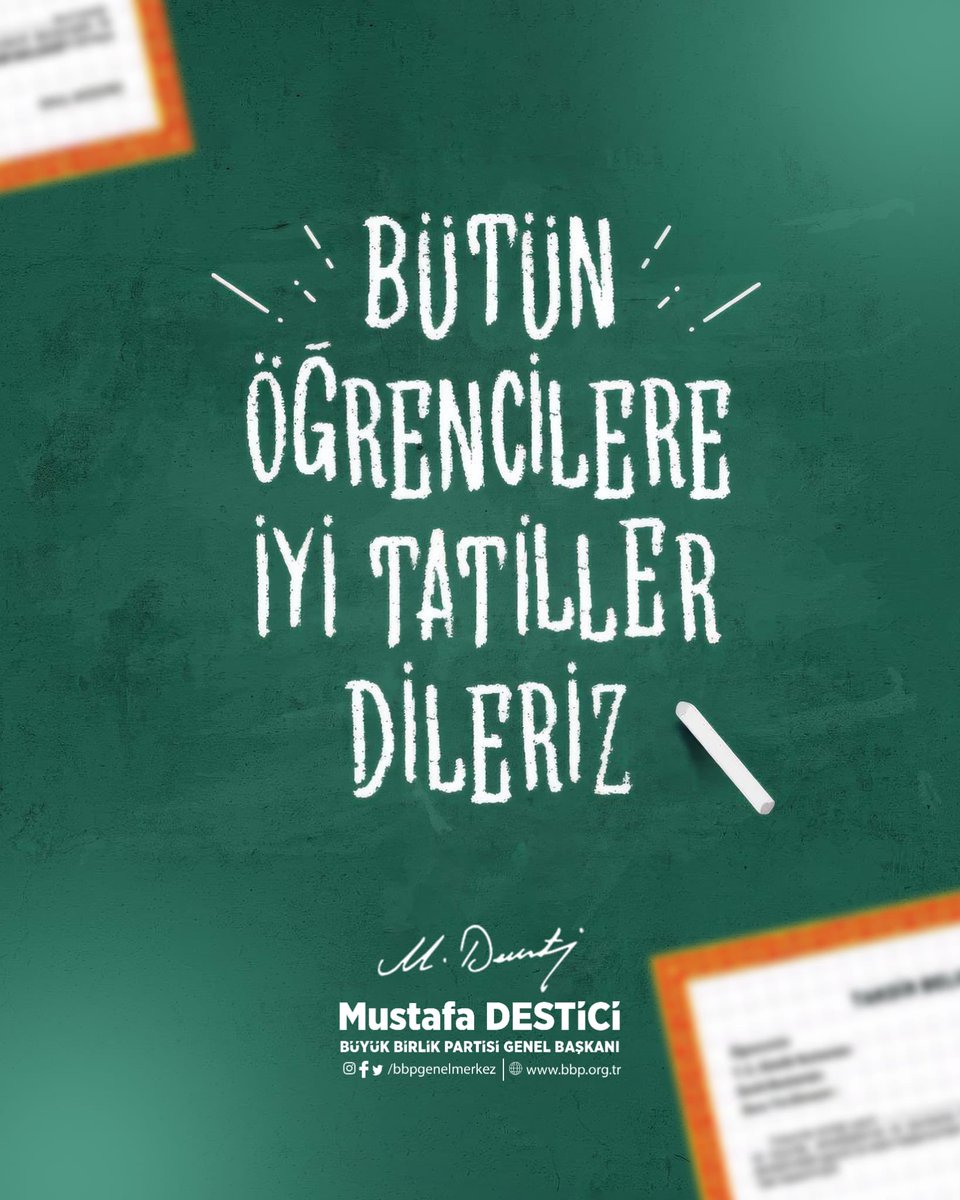 Mustafa_Destici's tweet photo. Karnelerini  alan tüm çocuklarımızı yürekten kutluyorum.
Notlarız ne olursa olsun, sizler  bizim için çok değerlisiniz ve ülkemizin geleceğisiniz. 

İyi tatiller güzel çocuklarımız, kıymetli öğrencilerimiz.👏👧👦 https://t.co/XTjhWRPOCf