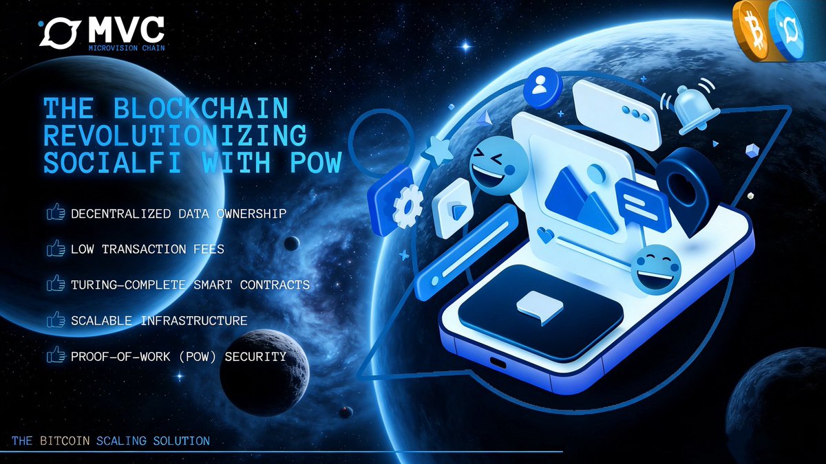 mvcglobal's tweet image. Future = On-chain SocialFi.
We’re building it.

Immutable ✅ 
Censorship Resistant ✅

MicroVisionChain is ahead of the curve.