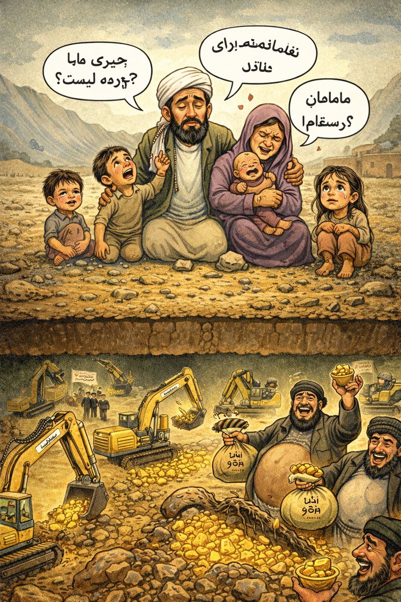 کارکاتور‌ از چور و‌چپاول معدن شمال افغانستان…