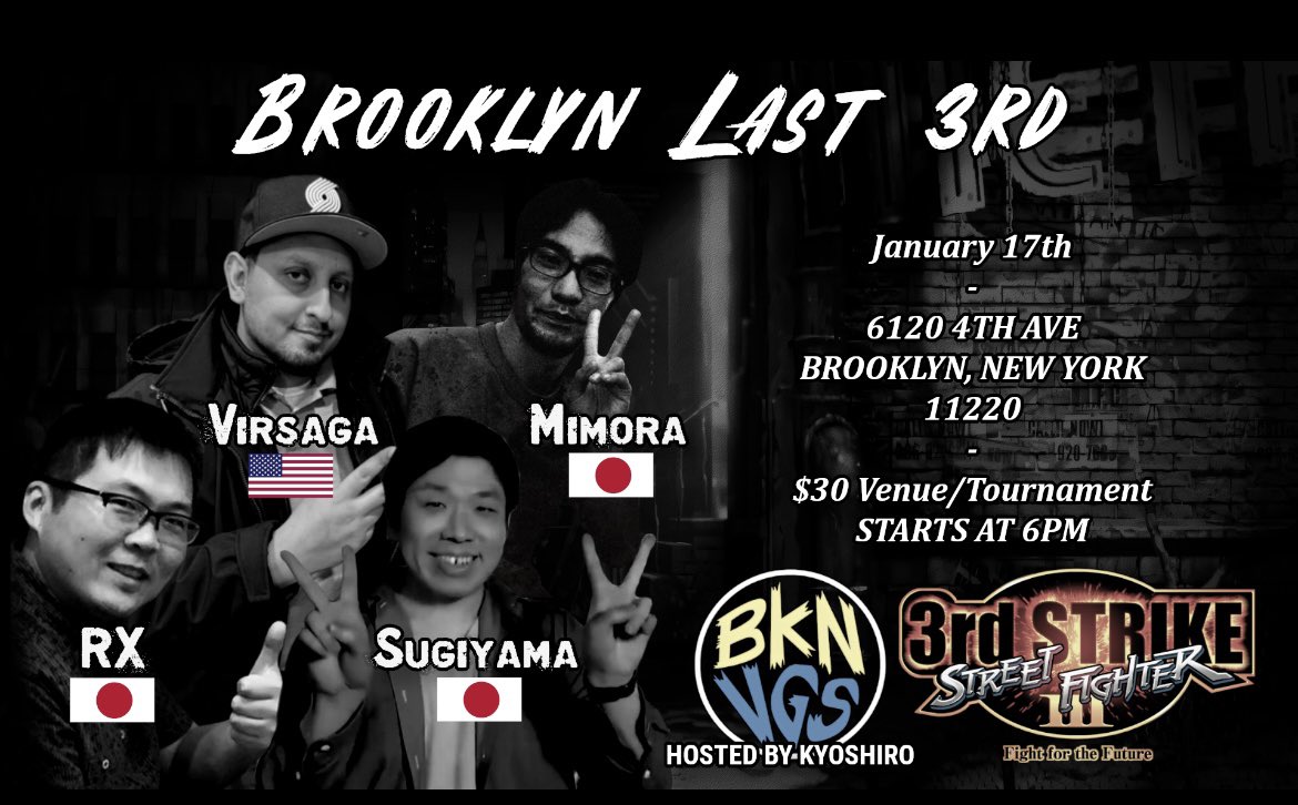 Fellow Warriors, TODAY IS THE DAY.
106 players enter <a href="/ArcadeBrooklyn/">Brooklyn Games & Arcade</a> for the biggest 3rd Strike tournament on the East Coast.
Who will be crowned champion? 
Tune in at 4:30 PM EST trust me you do not want to miss this 🔥

Stream : twitch.tv/casabunch