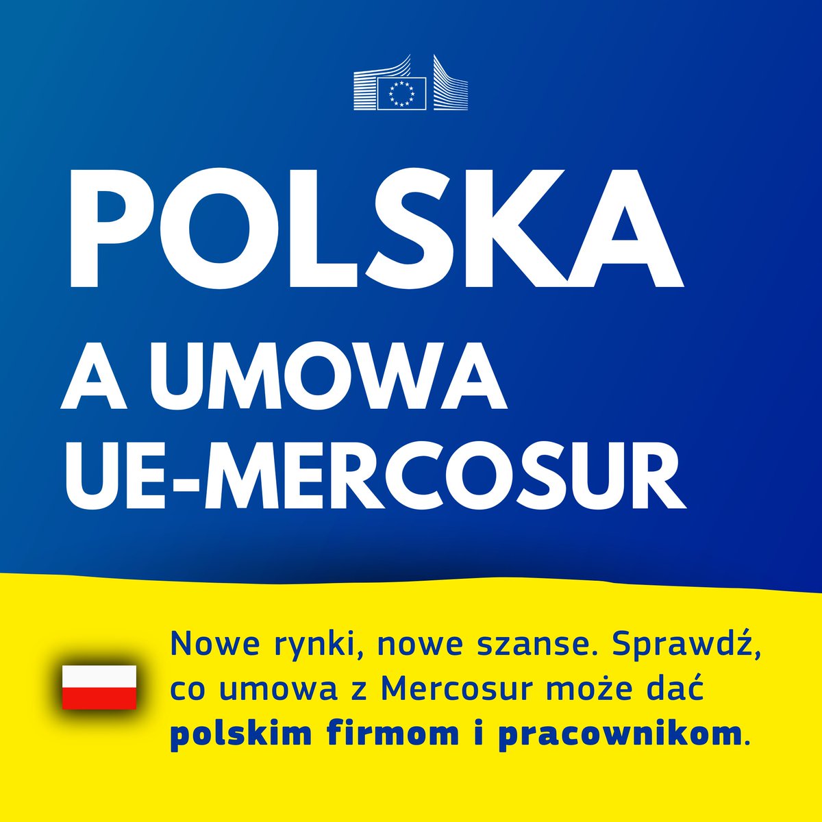 EUinPL's tweet image. Wokół umowy #UE–#Mercosur jest dużo emocji. Dlatego pokazujemy fakty. To nowe szanse dla polskich firm, przemysłu i eksportu, przy jednoczesnych zabezpieczeniach dla rolników, konsumentów i środowiska. Sprawdź, co może zyskać #Polska. 🧵⬇️