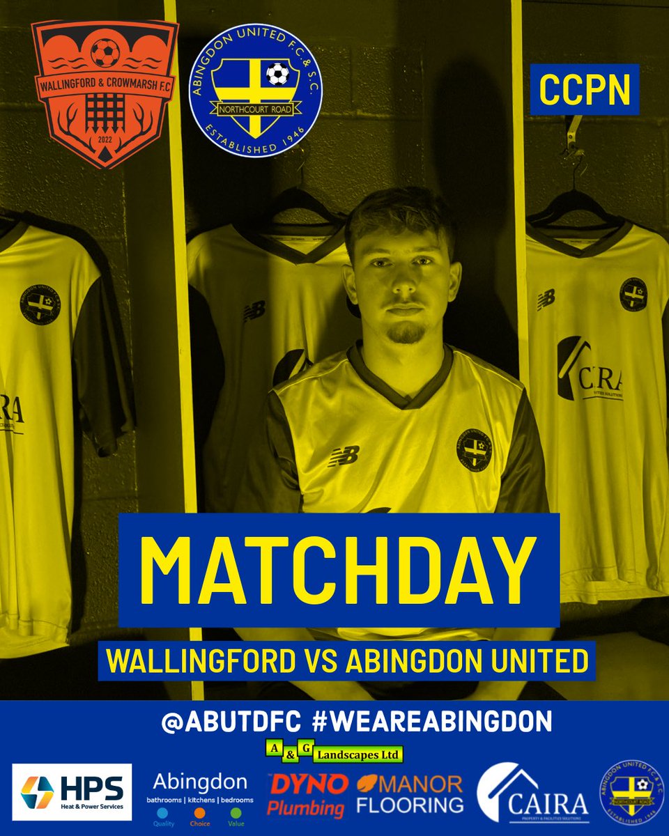 ITS MATCHDAY! ⚽️

Abingdon make the short trip to <a href="/wandcfc/">Wallingford and Crowmarsh FC</a> today

Bring the support &amp; get behind us! 💛💙
