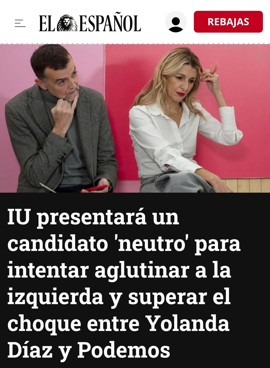 Podemos ya tiene sus candidatas, se llaman  Ione Belarra e Irene Montero.
No necesitamos nada más.
Cierren la puerta al salir, panda de trepas.