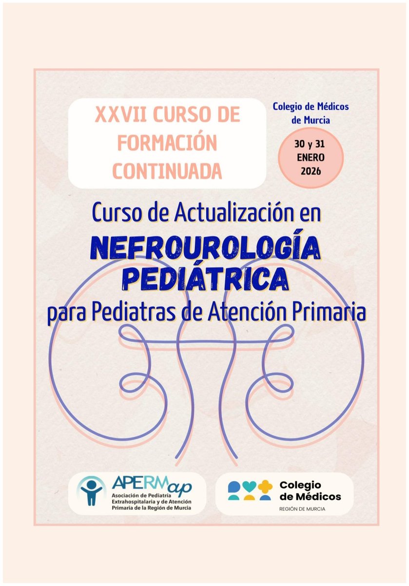 APERMap_'s tweet image. apermap.com/wp-content/upl…
No pierdas la oportunidad de ponerte al día en Nefrourología Pediátrica desde un enfoque práctico para la Atención Primaria con  los mejores profesionales de la Región de Murcia. Aún estás a tiempo de inscribirte. Te esperamos!
