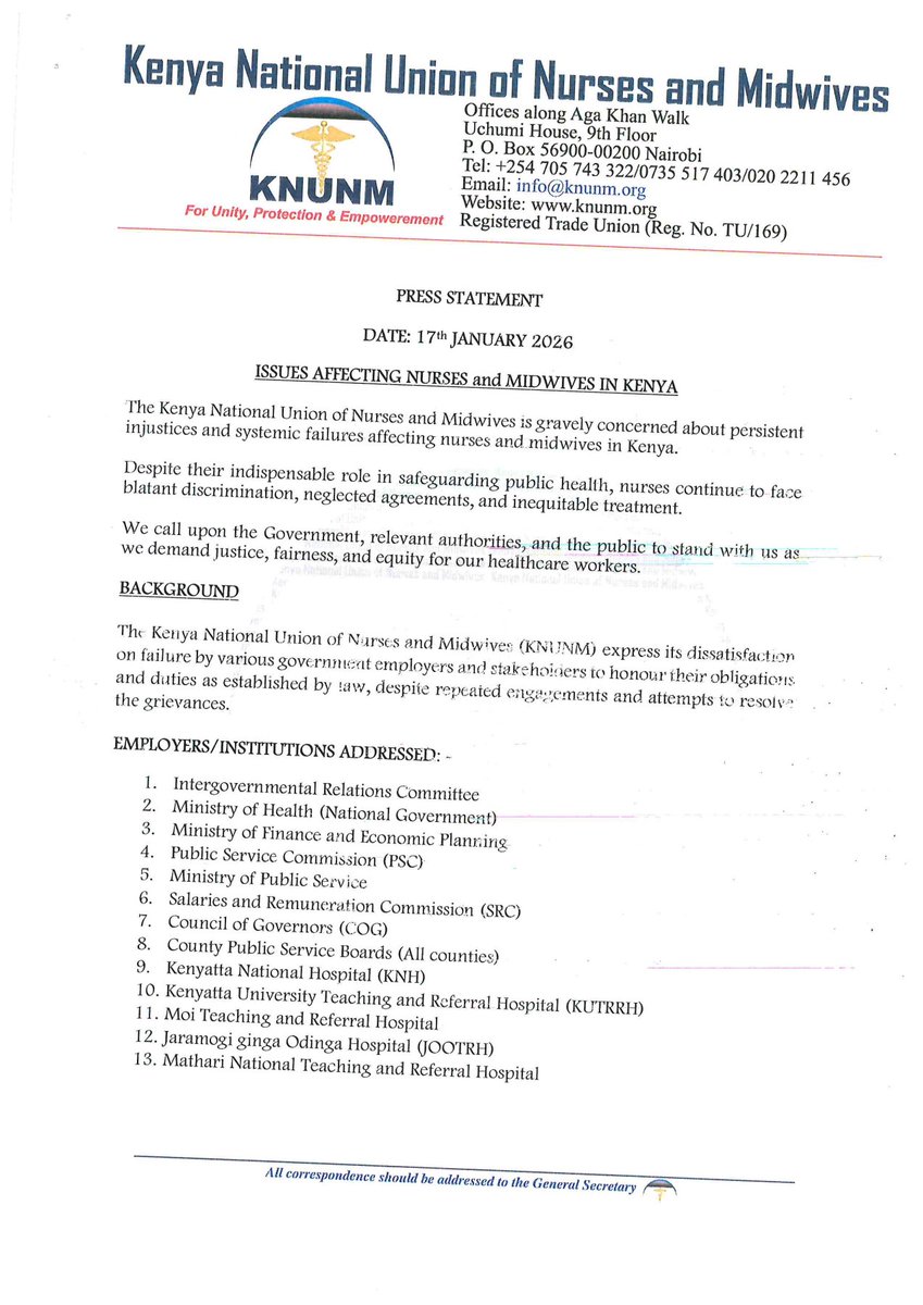 KNUNM-The Voice of a Kenyan Nurse & Midwife tweet media