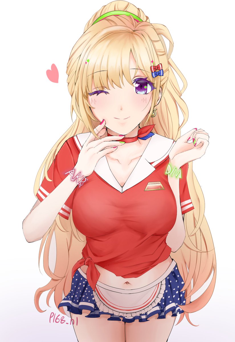 p168_nl's tweet image. 新衣装アキちゃん🍎
#アロ絵