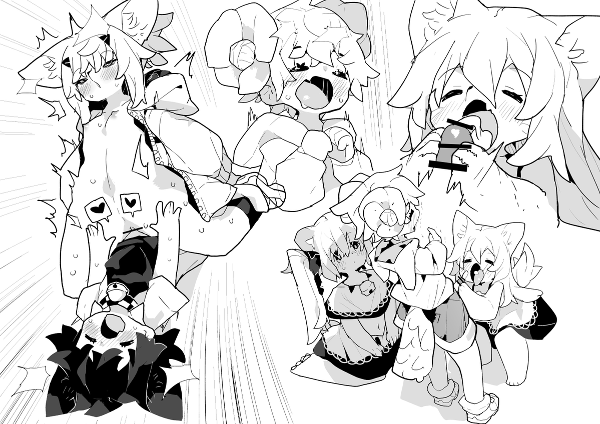 発情期の3匹に捕まって至っちゃうぅ 