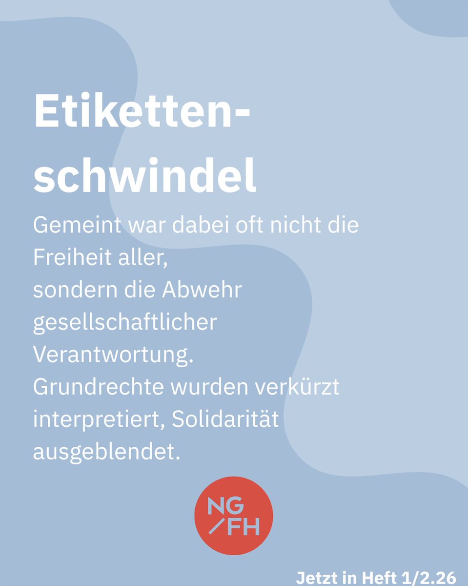 Neue Gesellschaft/Frankfurter Hefte tweet media